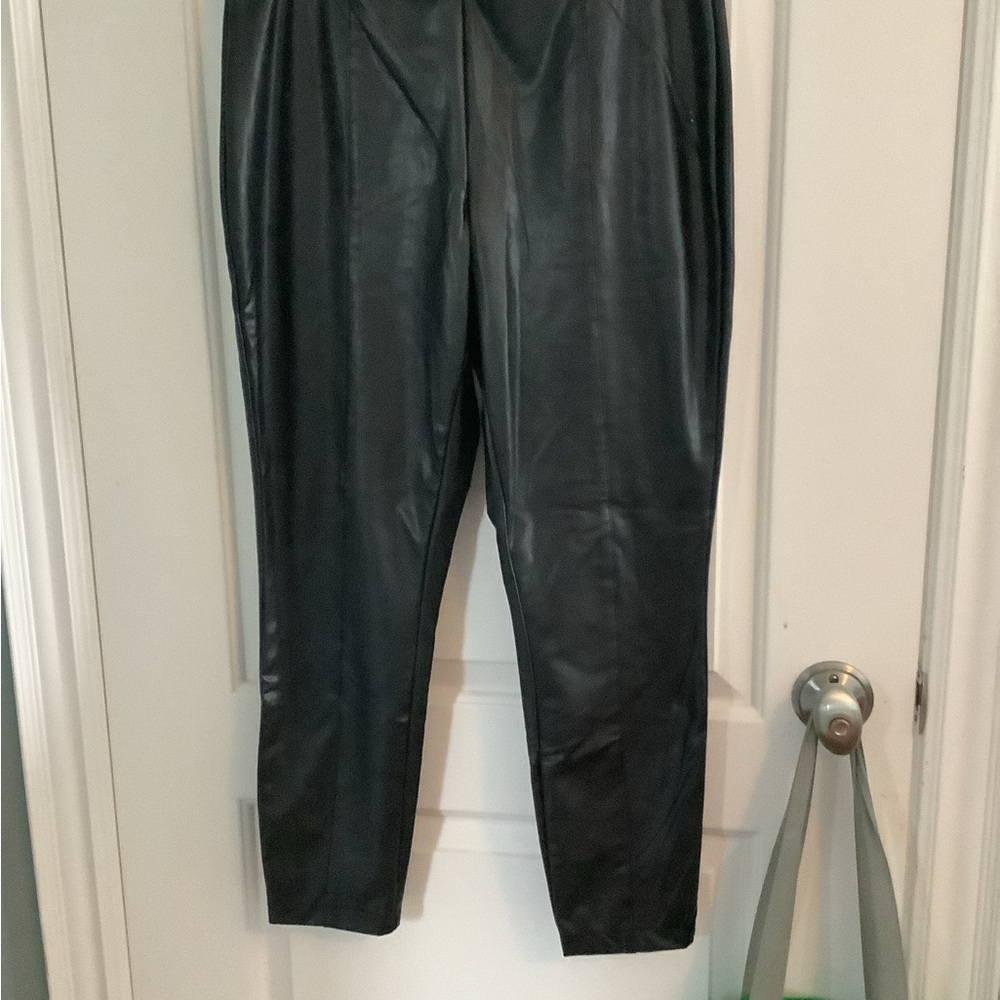 Cleo Black Vegan leather pants